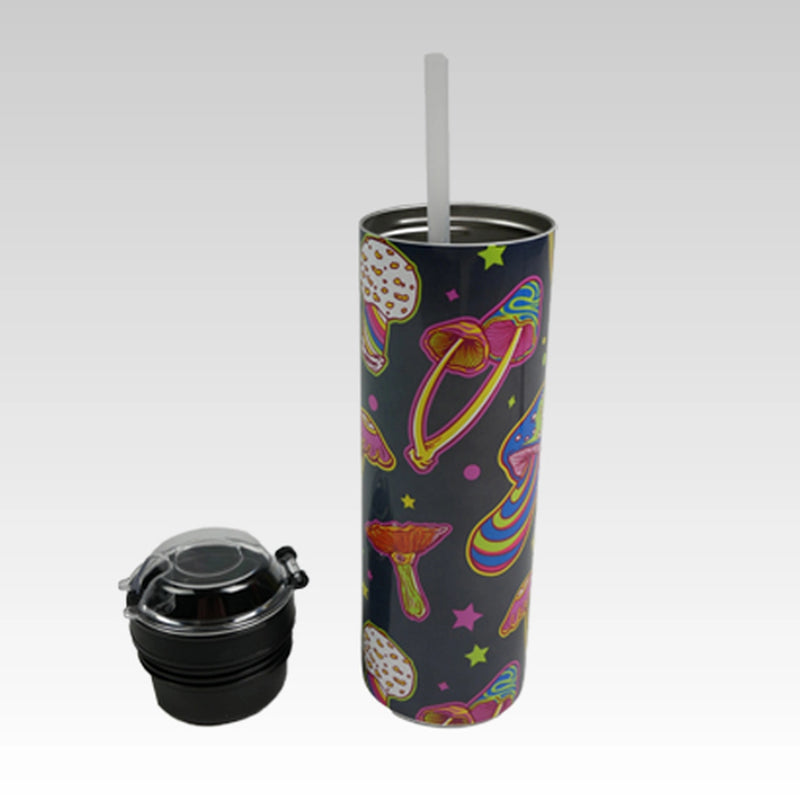 Stainless Steel Tumbler w/Black Snack Lid