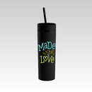 Matte Double Wall Plastic Colored Skinny Tumbler