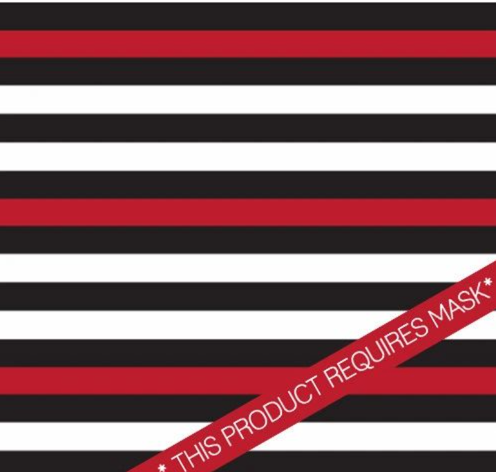 Printed Pattern Heat Transfer Vinyl - Fire Fighter Red Line
