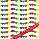Printed Pattern Heat Transfer Vinyl - Autism Heart Garland