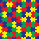 Printed Pattern Heat Transfer Vinyl -Puzzle Piece Autism
