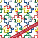 Printed Pattern Heat Transfer Vinyl - Watercolor Puzzle