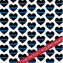 Printed Pattern Heat Transfer Vinyl - Police Hearts