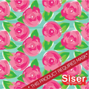 Water Roses 12" Pattern Heat Transfer Vinyl / Siser Easy Patterns / Printed HTV
