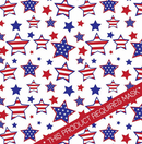 Printed Pattern Heat Transfer Vinyl - USA Stars | Red White Blue