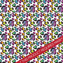 Printed Pattern Heat Transfer Vinyl - White & Rainbow Cheetah