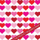 Printed Pattern Heat Transfer Vinyl - Pink & Red Hearts