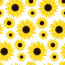 Printed Adhesive Vinyl | Pattern Permanent Vinyl - Sunflower