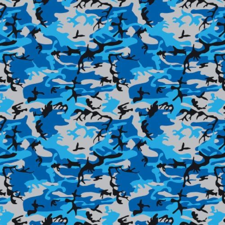 12x12 Permanent Patterned Vinyl - Camo Blue