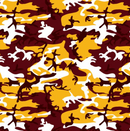 Pattern Permanent Vinyl-  Maroon & Yellow Army Camo - Permanent Vinyl / Printed Permanent Vinyl