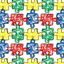 Printed Pattern Heat Transfer Vinyl - Watercolor Puzzle Piece