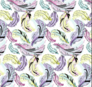 Printed Pattern Heat Transfer Vinyl - Watercolor Feathers