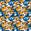 Printed Pattern Heat Transfer Vinyl - Blue & Orange Camo