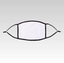 Face Mask Adjustable Strap Black Trim Dye-Sub