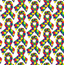 Printed Pattern Heat Transfer Vinyl - Autism Awareness Ribbon