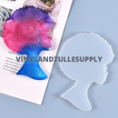 Afro Female Silicone Resin Molds 6" x 4"
