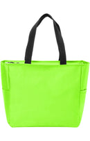 Neon Green Unisex Essential Zip Tote