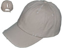 KHAKI - PONYTAIL VINTAGE DAD HATS - LADIES LOW PROFILE UNSTRUCTURED WASHED