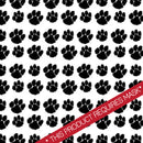 Printed Pattern Heat Transfer Vinyl - Black Paws