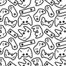 Gaming Controller Outline 12" Pattern Heat Transfer Vinyl / Siser Easy Patterns / Printed