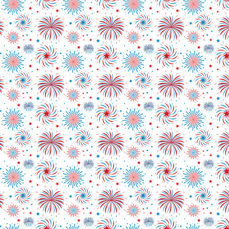 RWB Fireworks 12" Pattern Heat Transfer Vinyl / Siser Easy Patterns / Printed HTV