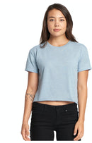 Stonewash Denim Ladies' Festival Cali Crop T-Shirt