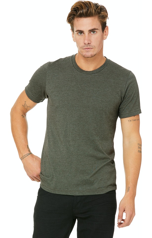 Heather Military Green Bella + Canva Unisex Heather CVC T-Shirt