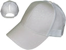 White Glitter Sublimation Ponytail Hat