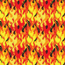 Pattern Permanent Vinyl- Flames on Black- Permanent Vinyl / Printed Permanent Vinyl