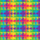 Permanent Vinyl -Houndstooth Rainbow- Permanent Vinyl / Printed Permanent Vinyl
