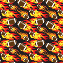 Permanent Vinyl -Flame Football - Permanent Vinyl / Printed Permanent Vinyl