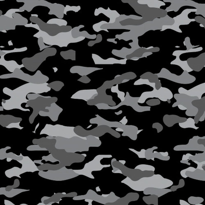 Pattern Permanent Vinyl- Camo Black - Permanent Vinyl / Printed Permanent Vinyl