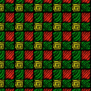 Permanent Vinyl -Rasta Kente Squares- Permanent Vinyl / Printed Permanent Vinyl