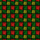 Permanent Vinyl -Rasta Kente Squares- Permanent Vinyl / Printed Permanent Vinyl