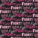 Permanent Vinyl- Fight Text Pink/Black - Permanent Vinyl / Printed Permanent Vinyl