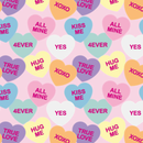 Permanent Vinyl -Candy Hearts-Permanent Vinyl / Printed Permanent Vinyl