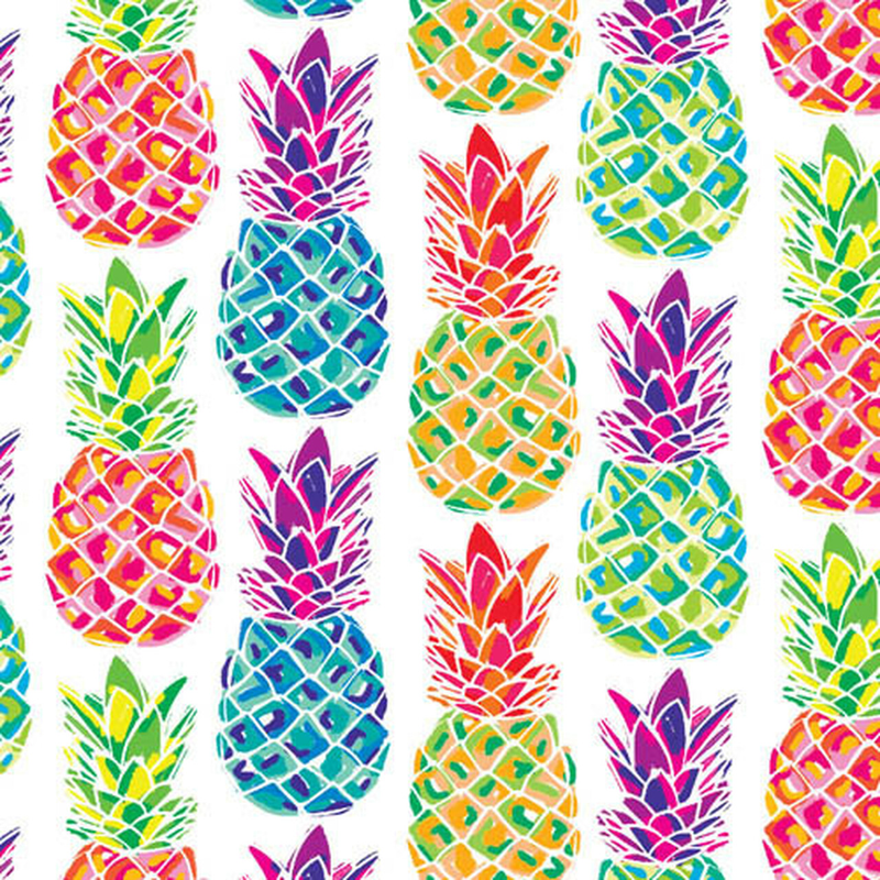 Pattern Permanent Vinyl- Watercolor Pineapples- Permanent Vinyl / Printed Permanent Vinyl