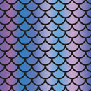 Pattern Permanent Vinyl- Cool Rainbow Fish Scales  - Permanent Vinyl / Printed Permanent Vinyl