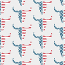 Permanent Vinyl -Distressed Flag Cow Skull- Permanent Vinyl / Printed Permanent Vinyl