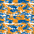 Pattern Permanent Vinyl- Fatigue Military Orange Blue - Permanent Vinyl / Printed Permanent Vinyl