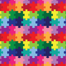 Permanent Vinyl -Rainbow Puzzle Pieces-Permanent Vinyl / Printed Permanent Vinyl