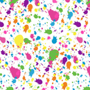Printed Adhesive Vinyl | Pattern Permanent Vinyl - Neon Paint Splatter
