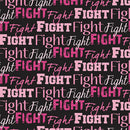 Permanent Vinyl- Fight Text Pink/Black - Permanent Vinyl / Printed Permanent Vinyl