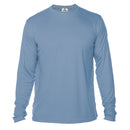 COLUMBIA BLUE SUBLIMATION VAPOR SOLAR PERFORMANCE LONG SLEEVE TEE