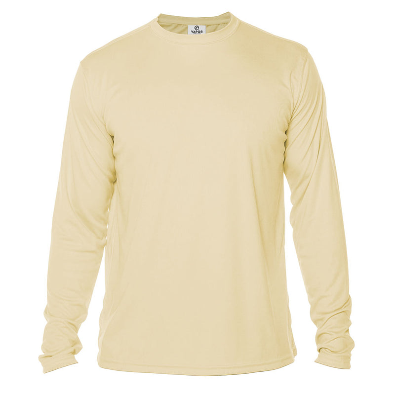 PALE YELLOW SUBLIMATION VAPOR SOLAR PERFORMANCE LONG SLEEVE TEE