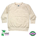 Heather Oatmeal Toddler Long Sleeve Pullover T-Shirts – 65% Polyester 35% Cotton Blend