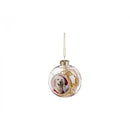 CLEAR 3" PLASTIC CHRISTMAS BALL ORNAMENT WITH STRING