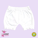 Laughing Giraffe Baby Bloomers Diaper Covers – White – 100% Polyester