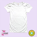 Sublimation Toddler Puff Sleeve T-shirt – Short Sleeve – White